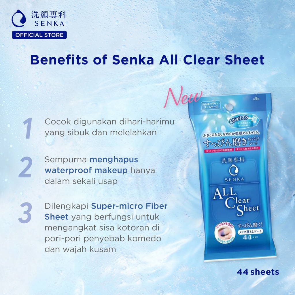 [GROSIR]SENKA All Clear Sheet ( Tissue Pembersih Make Up &amp; Wajah )