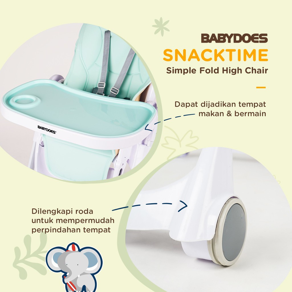 Babydoes Highchair CH 60910 Snacktime Kursi Makan Bayi