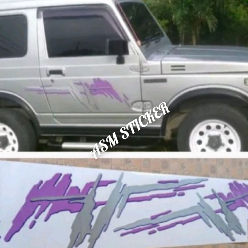 List body stiker Jeep Katana Pistol tahun 1997 / list body jeep katana pistol samping