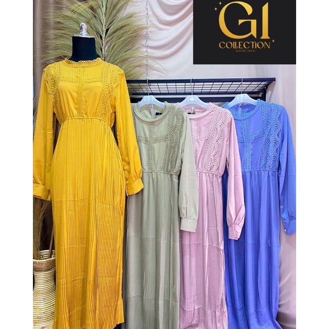 Gamis Plisket Import