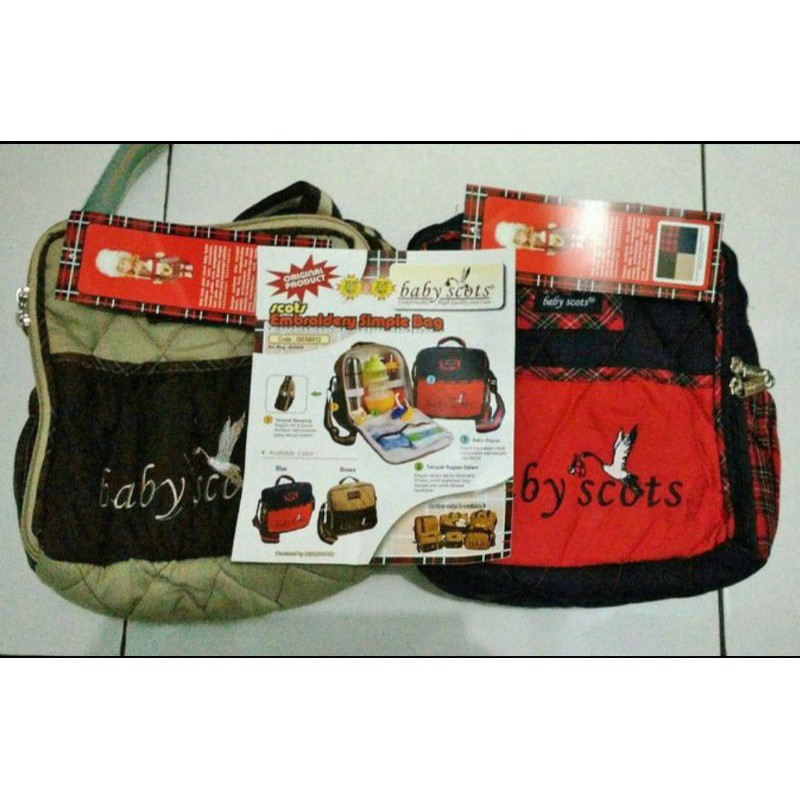 diapers bag baby scot / tas baby scot kecil / tas bayi merek Scot/ perlengkapan bayi