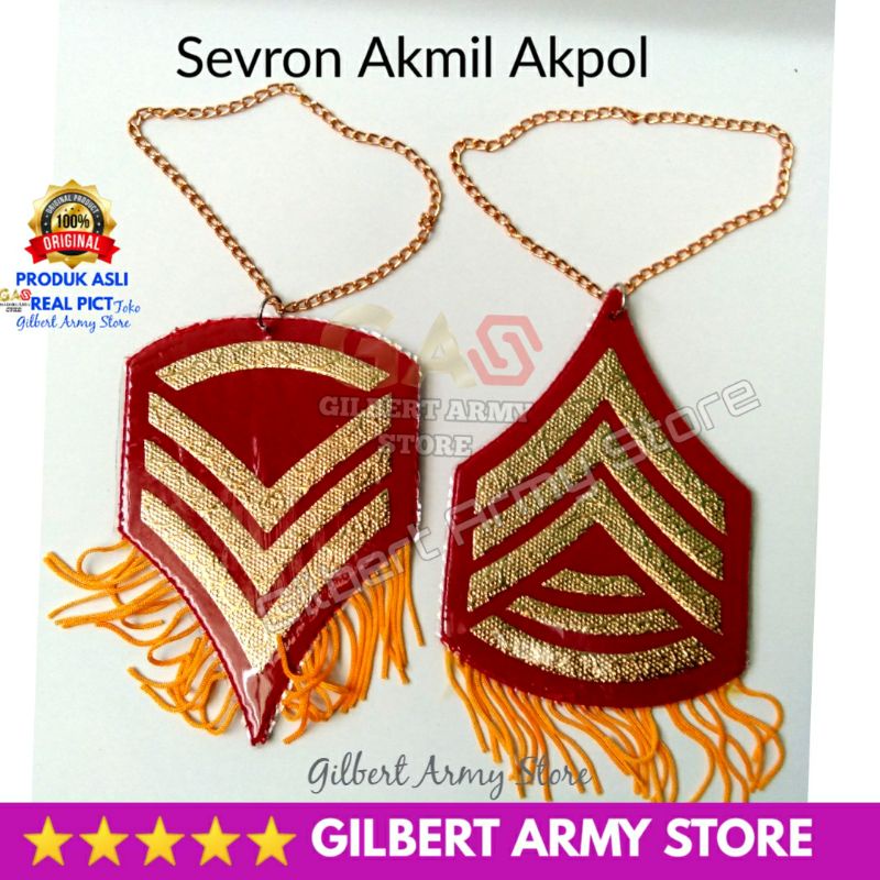 Gantungan Mobil Sevron Akmil Akpol  merah Rumbai Assesories Army Mobil GIlbert Army Store