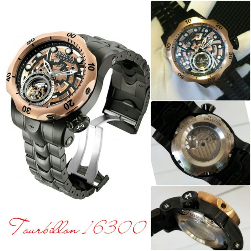 Jam Tangan Pria Invicta Tourbillon 16300 Premium Automatic Miyota Japan All Steel 50mm Garansi