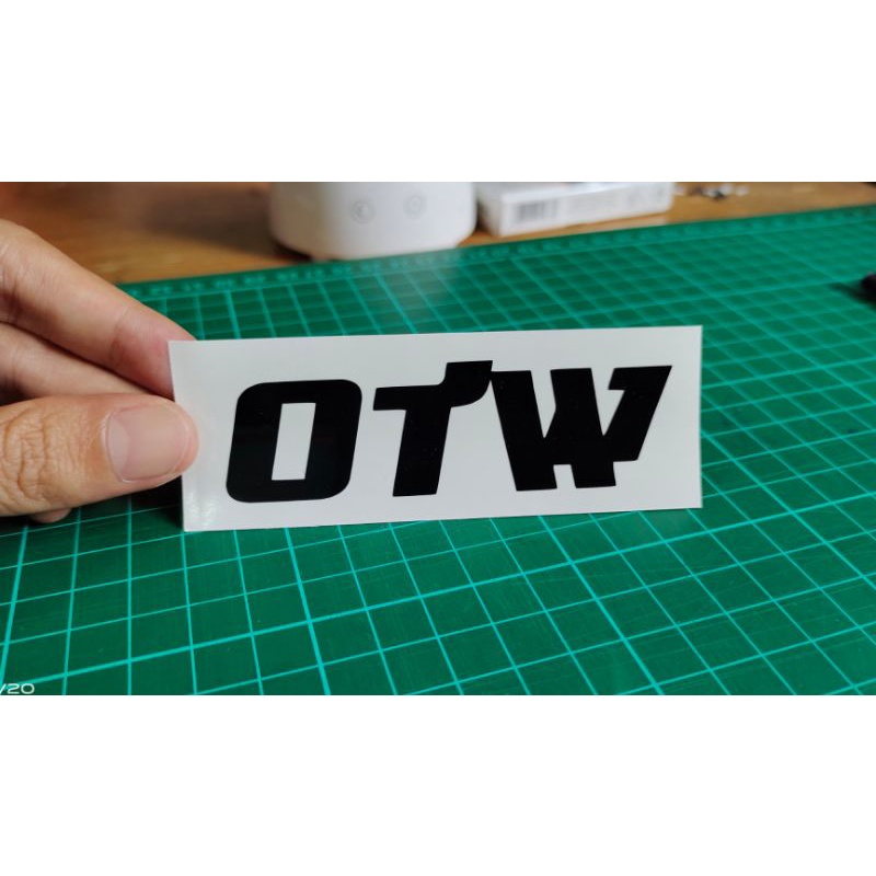 

stiker otw custom tulisan kata lucu distro