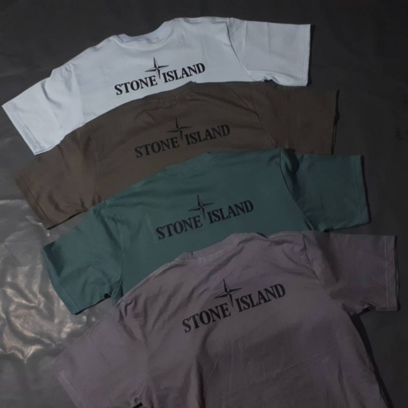 Kaos Stone Island | T-Shirt Stone Island Original Mirror | Stone Island Full Tag Label Pria Wanita