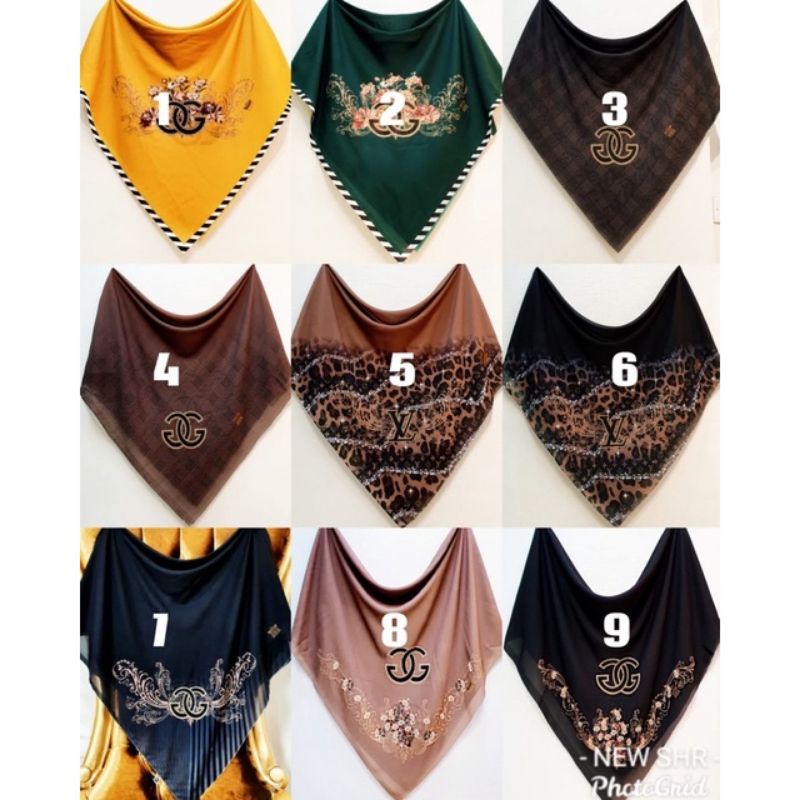 Hijab Gucci Square edisi Milo 08 original by SHR