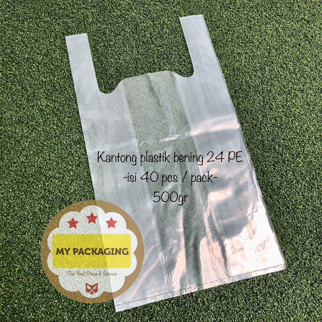 Kantong plastik PE BENING 24 Kuat- 250gr/pack - Kresek Transparan Tebal