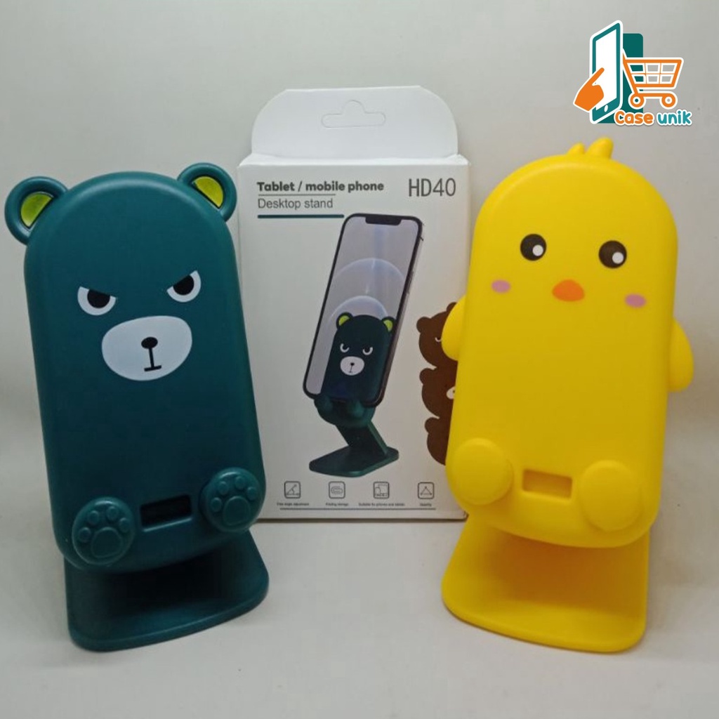 folding stand karakter holder hp meja karakter holder tablet ipad lipat karakter unik dan lucu CS3455