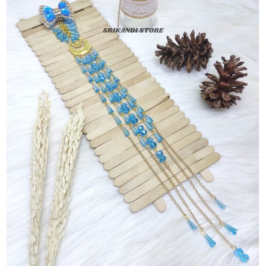 Bros Dagu Juntai Panjang Mewah - Bros Hijab Kristal Premium - Aksesoris Jilbab Bross Dagu Alexa