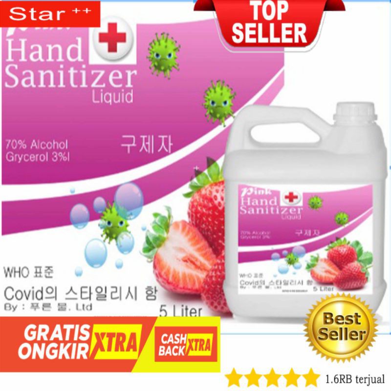 Hand sanitizer 5 liter strawberry cair