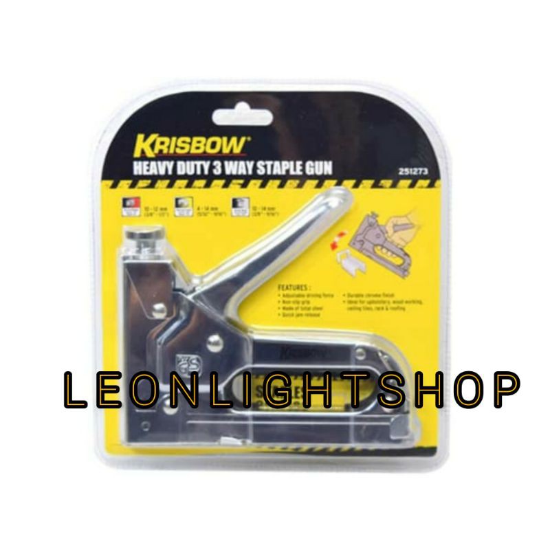 KRISBOW STAPLER TEMBAK 3 IN 1/ACE HEAVY DUTY STAPLE GUN/ACE HARDWARE STAPLES/STEPLER/STAPEL 3 IN 1