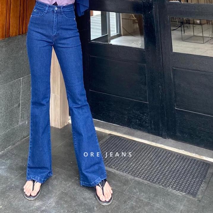 ORE - HW Zizy Cutbray Jeans Wanita Bioblue