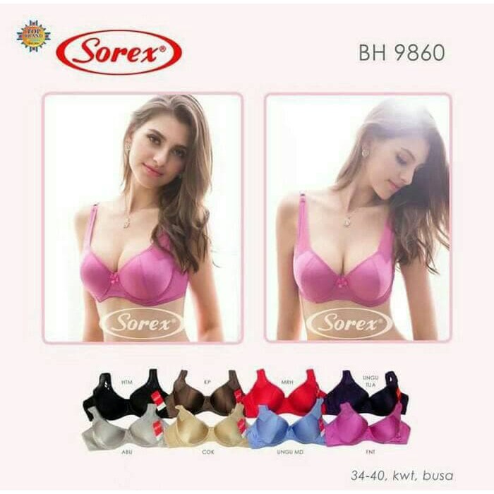 BH BRA Kawat Size 34-40 Sorex 9860 Comfortable - 36