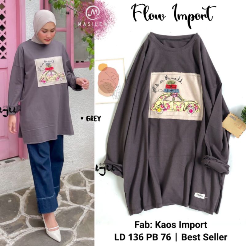 flow tunik//kaos import//oversize