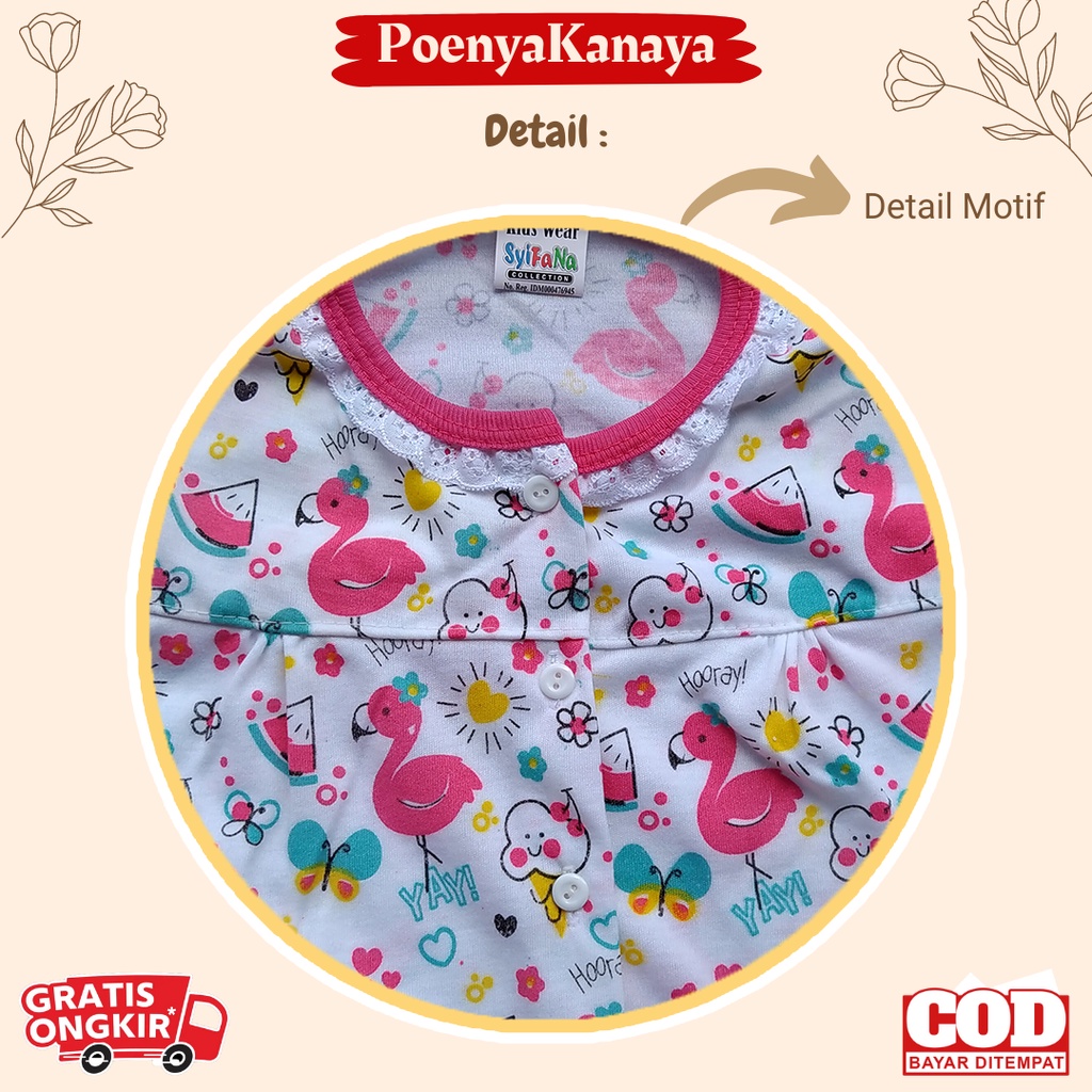 Setelan Baju Bayi Piyama Bayi Panjang Perempuan HOORAY Syifana Size 3-12 bln SPY154