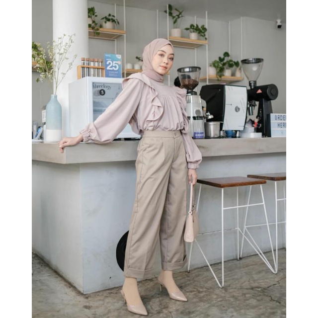 Blouse Wanita / Atasan Wanita, Sally, Blouse, Atasan, Pakaian Wanita, Atasan Wanita Lengan Panjang, Blouse Korea, Korean Top - Syakila, Atasan Top