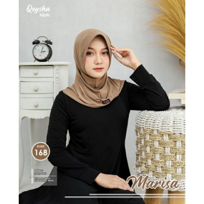 Jilbab Qeysa Original / Qeysa Hijab Original kode 168 / MARISA SPORT QEYSA