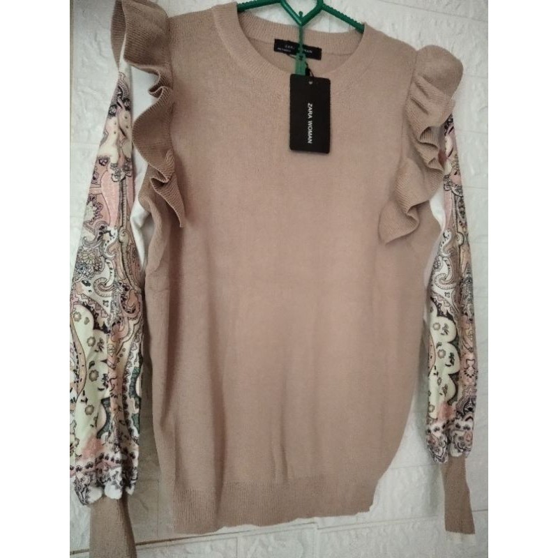 atasan rajut kriwil zara