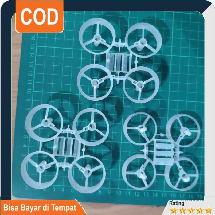 ORIGINAL Frame Eachine E010 E011 JJRC H36 615mm Tiny Whoop - Merah putih transparan