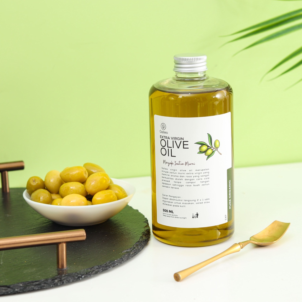 Extra Virgin Olive Oil 500 ml  -Minyak Zaitun Murni by Galleo