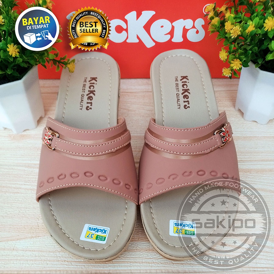 HUJAN PROMO 7.7 !! SANDAL WANITA DEWASA WEDGES SLOP MURAH TRENDI NYAMAN DIPAKAI / SAKIPO