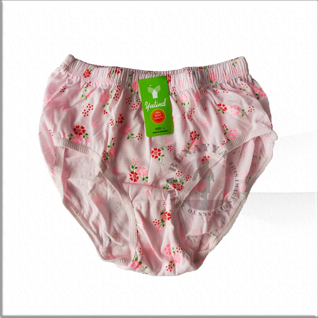 SET ISI 3 Celana Dalam Wanita YUTIND Motif Floral Sablon - CD Underwear