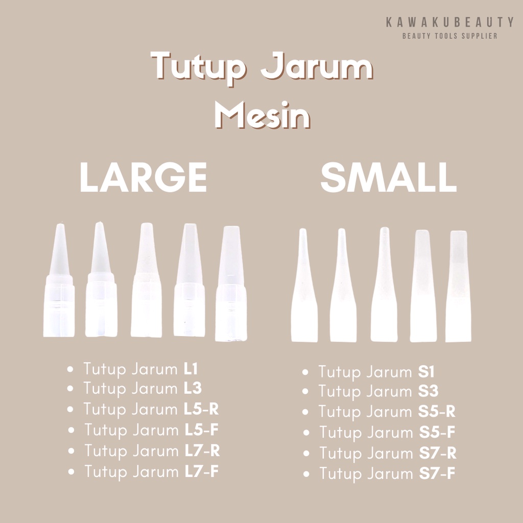 Tutup Jarum Mesin sulam alis bibir eyeliner / TIP NEEDLE 1R 3R 5R 7R 5F 7F