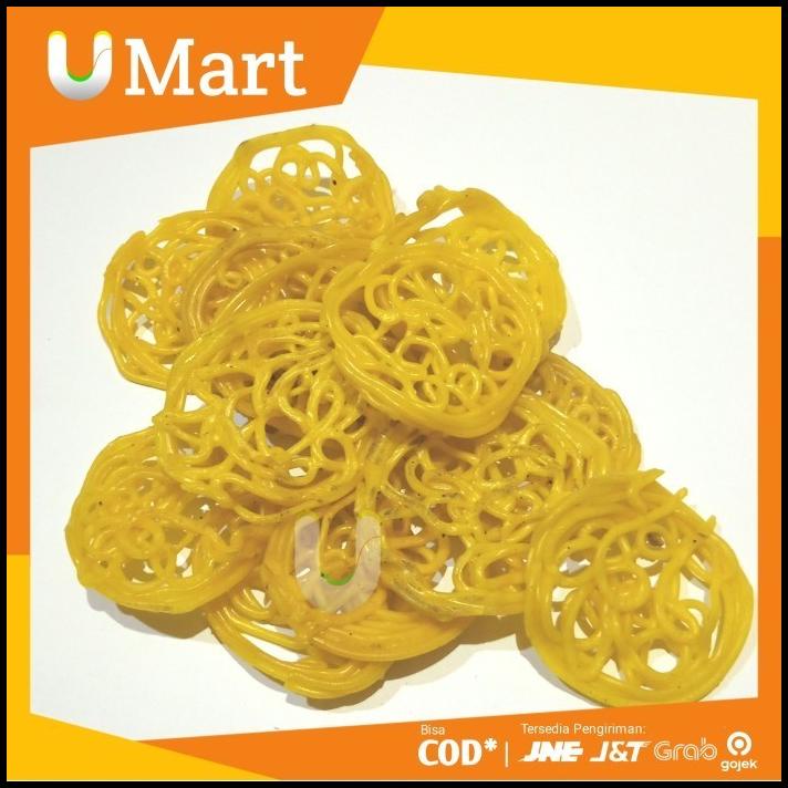 

U Mart - Kerupuk Mie Kuning 1Kg Krupuk Asinan Kecil Sedang Mentah