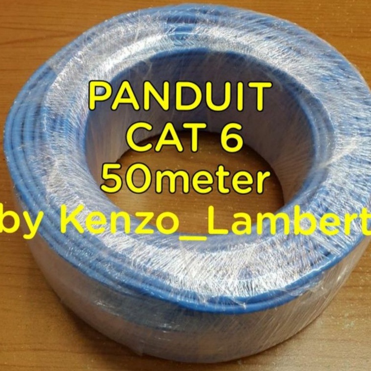 kabel LAN UTP CAT 6 PANDUIT panjang @50meter warna BIRU