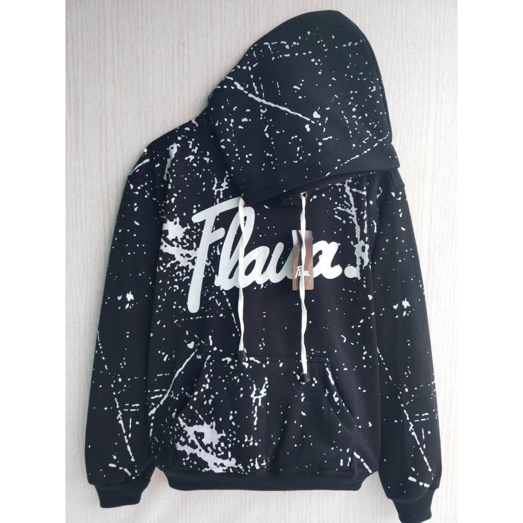 [[ Bayar Di Tempat ]] Sweater FLAVA full print HITAM Fleece Teball