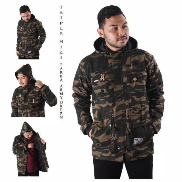 Jaket original triple hizi army