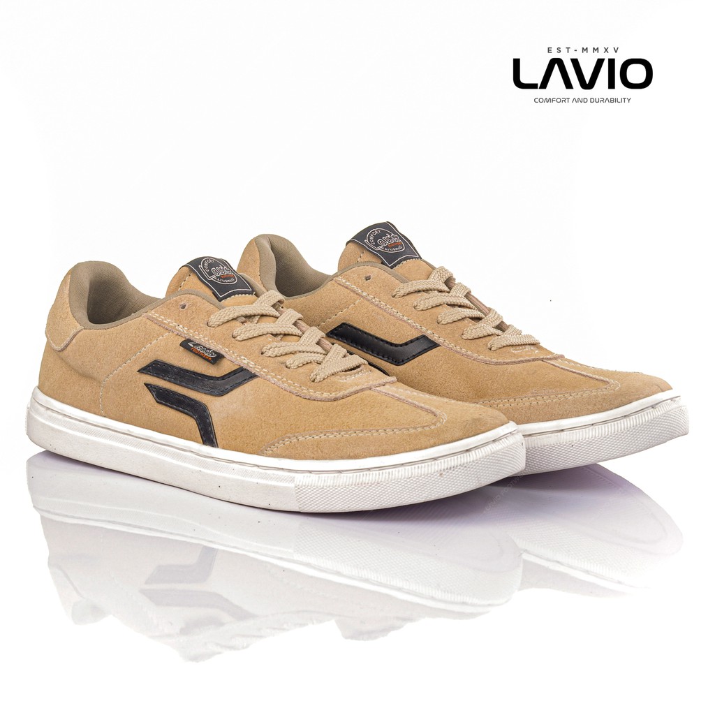 Lavio Sepatu Sneakers Kulit Suede Original Kekinian Light Terbaru 2021