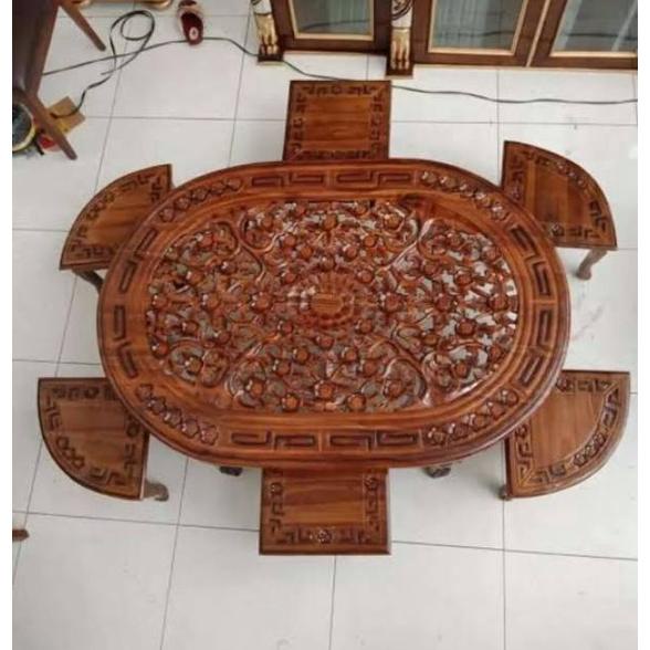 Meja Kopi Oshin Kayu Jati