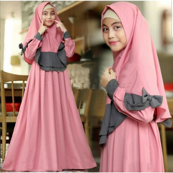 Gamis Anak Perempuan 9-13 Tahun Baju Muslim SELMA Kids series Saleha