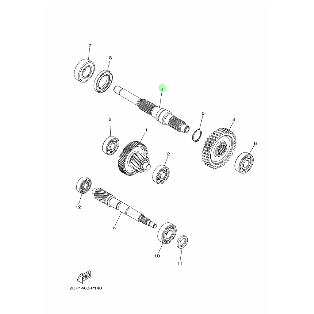 AS RODA BELAKANG GIGI GARDAN RASIO NMAX N MAX LAMA OLD ORIGINAL YGP 2DP-E7421-21