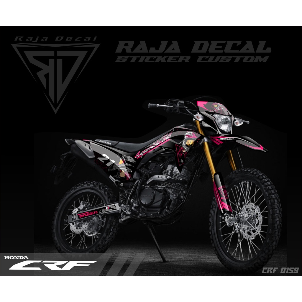 Decal Sticker Honda CRF 150L Fullbody_Stiker Dekal CRF Disain Supermoto Cantik Kode CRF 0159