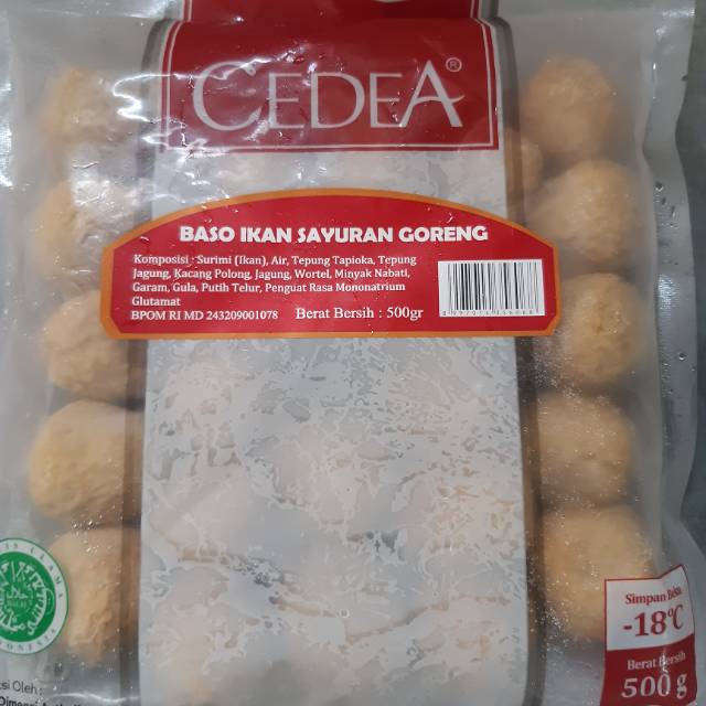 

Cedea Baso ikan sayuran goreng 500 gr / baso sayur / baso goreng / cedea murah / cedea bekasi