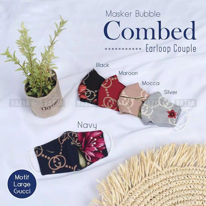 Masker Bubble Combed Earloop Couple