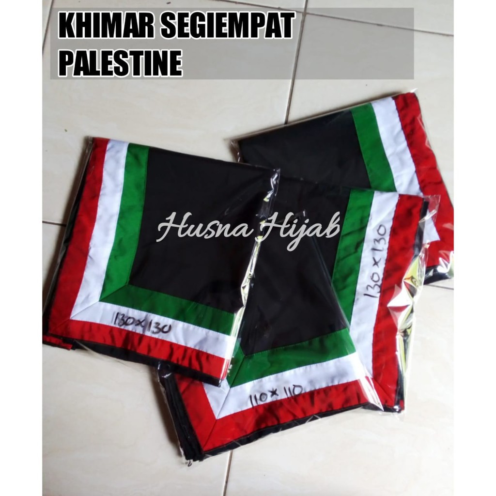 [HUSNA HIJAB] Khimar Segi Empat Palestine Murah / Kerudung Palestina