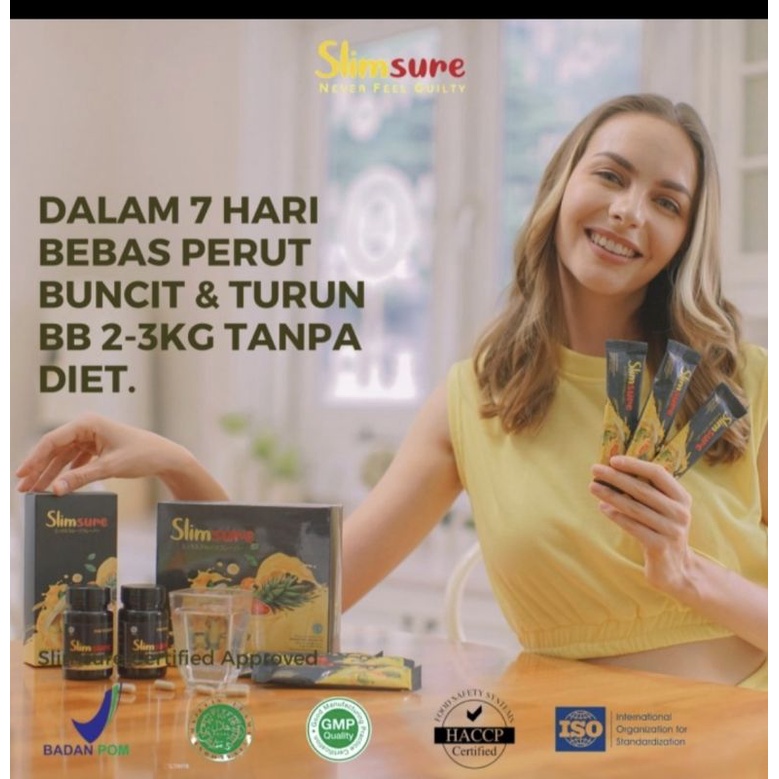 ( BISA COD ) Halal &amp; BPOM - SlimSure Block Fat 15 Sachet (Memblock Lemak yg Dikonsumsi)