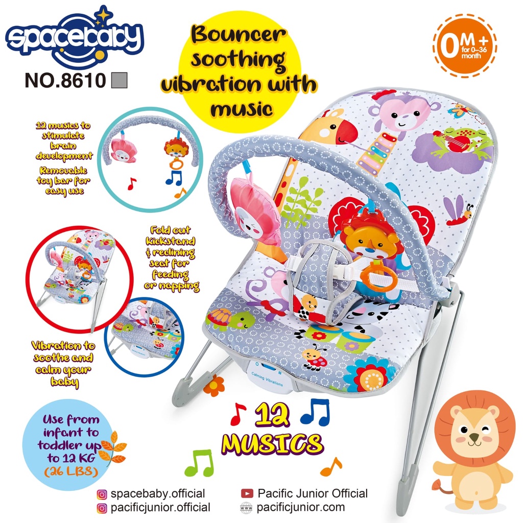 Baby Bouncer SB 8610 Spacebaby Tempat Duduk Anak Bayi Ayunan Bayi SB8610 Space Baby Pacific