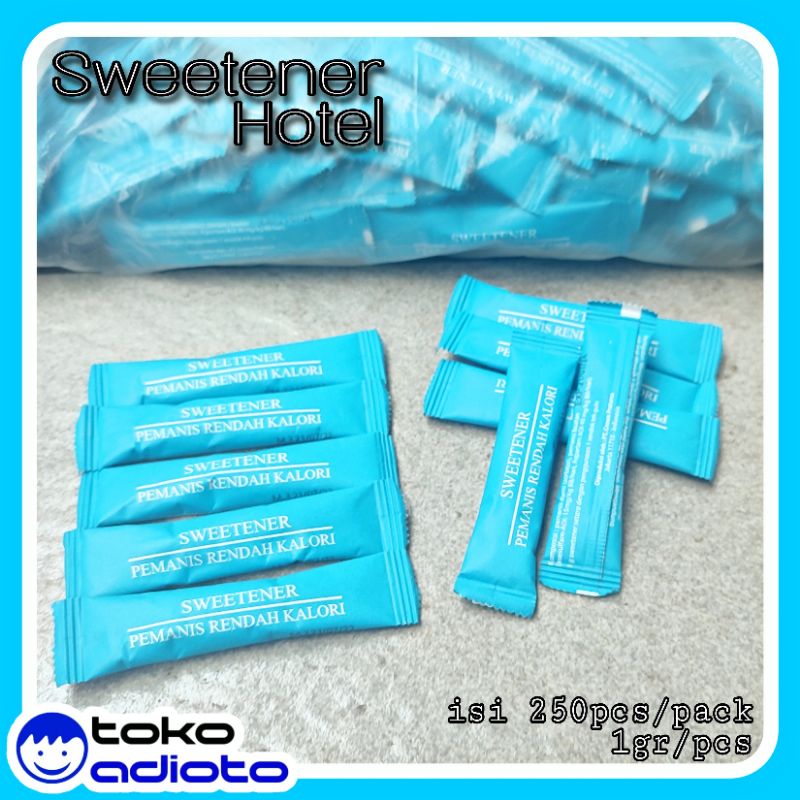 

Sweetener Sachet STICK / Pemanis Buatan / Sweetener Classic / Gula Untuk Diabetes / Sweetener Hotel / Sugar No Calorie / Tanpa Kalori