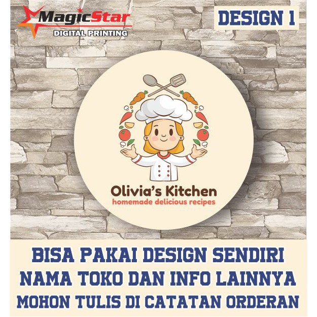 Sticker label custom bontak / label stiker logo cutting TERMURAH-LOGO 1