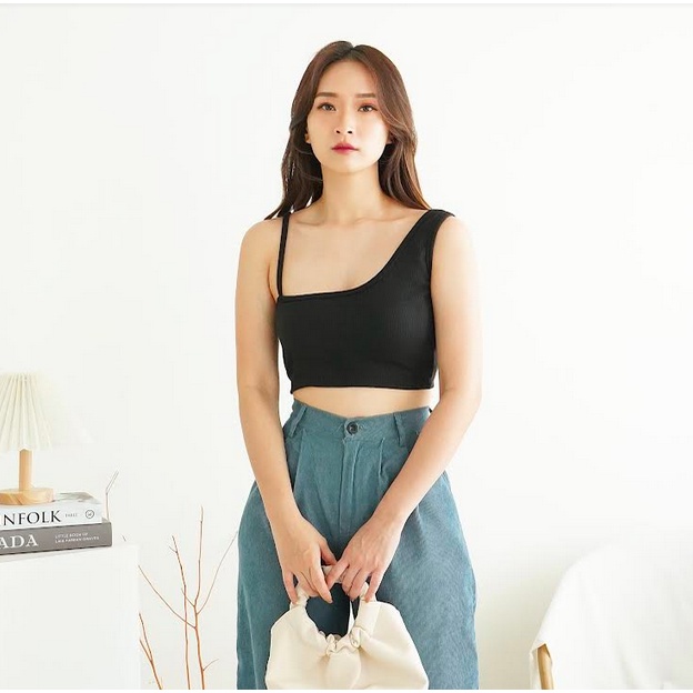 Korean Tanktop Basic Crop Tank Top Baju Atasan Wanita 127