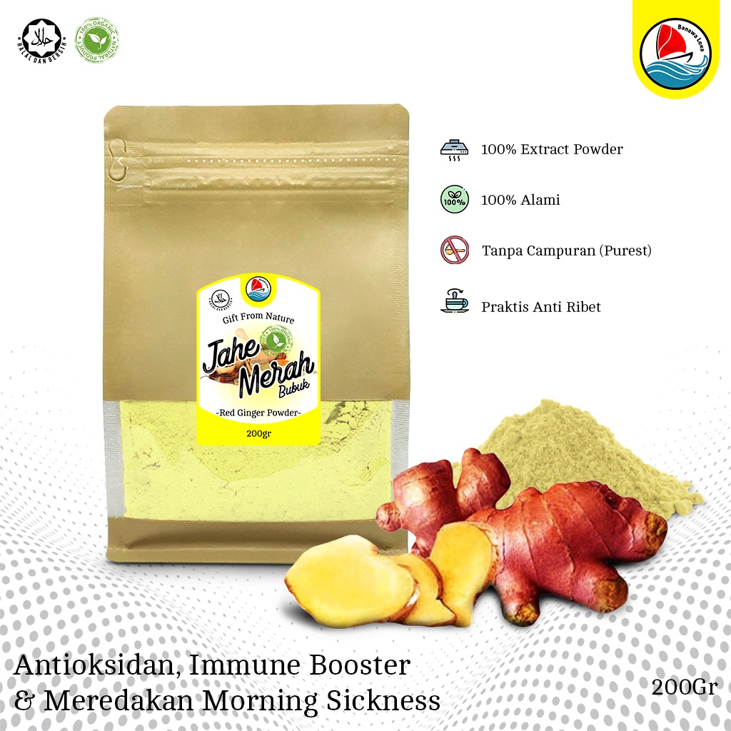 

Banawaloka Red Ginger Powder 200g Jahe Merah Bubuk 100% Murni Jahe Merah Instant