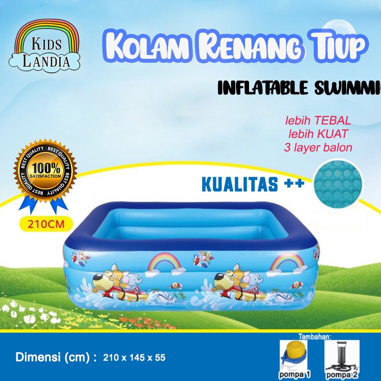 Kolam Renang Anak / kolam renang anak kotak TEBAL 210