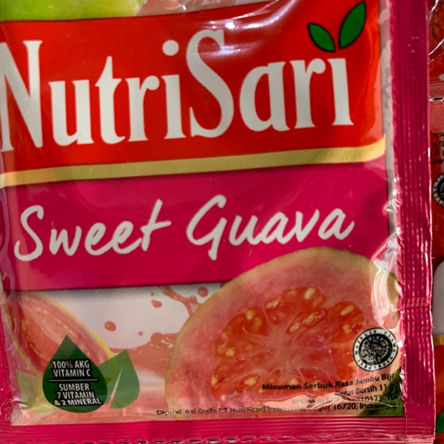 Nutrisari sweet guava jambu 11gr renceng isi 10 sachet x 11 gram