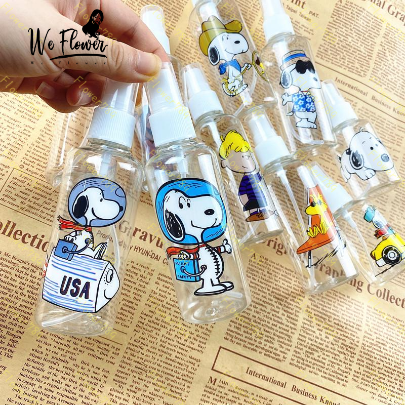 Botol Spray Kosong Bahan Plastik Motif Kartun Snoopy Ukuran 50ml/100ml