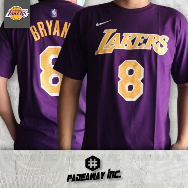 TSHIRT - BAJU/KAOS BASKET NBA LA LAKERS 8 KOBE BRYANT - UNGU