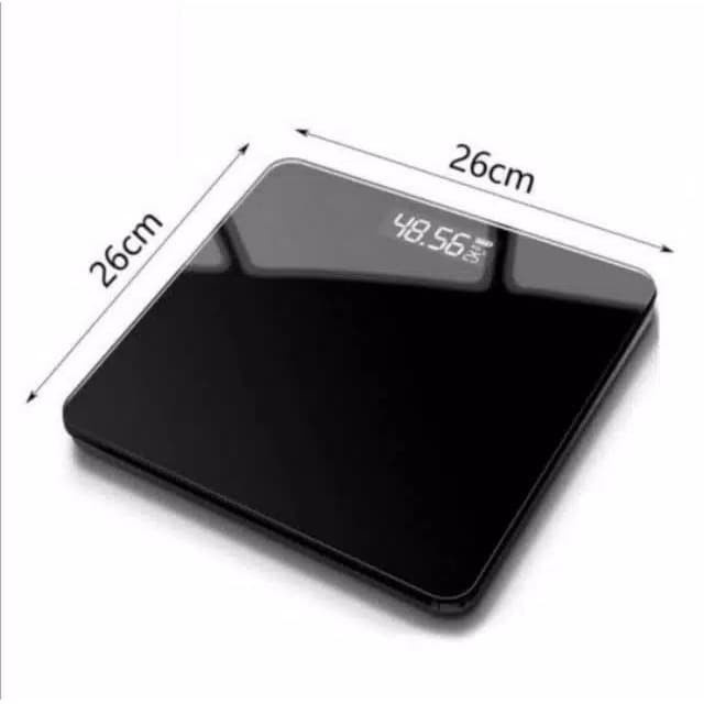 Termurah Timbangan Badan hitam Digital Timbangan Lemak Scale Kaca Berat /26 x26